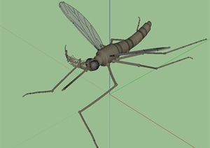 单个蜻蜓设计SU(草图大师)模型