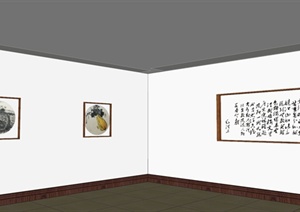 某现代简单画廊建筑设计SU(草图大师)模型