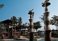 景观柱,喷泉水柱,水池景观,景观树
