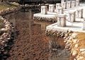 卵石水池,卵石驳岸,自然石,栏杆围栏,栏杆柱头