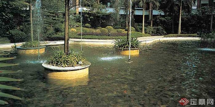 树池,喷泉水景,水景景观