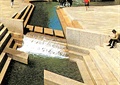 景观水池,叠水池,矮墙,台阶