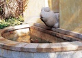 吐水雕塑,喷泉水池景观,矮墙