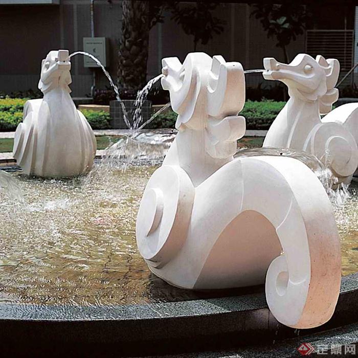 喷泉雕塑,喷泉水池