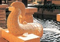 雕塑喷泉,水池景观,矮墙