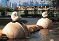 蜗牛雕塑,蜗牛喷泉,喷泉水景,驳岸