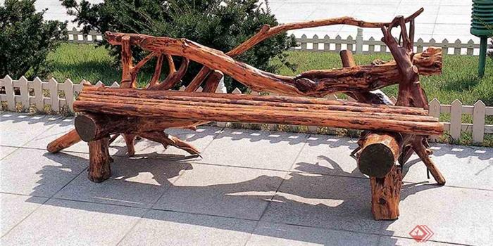 木坐凳,地面铺装