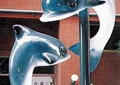 雕塑,动物雕塑,海豚