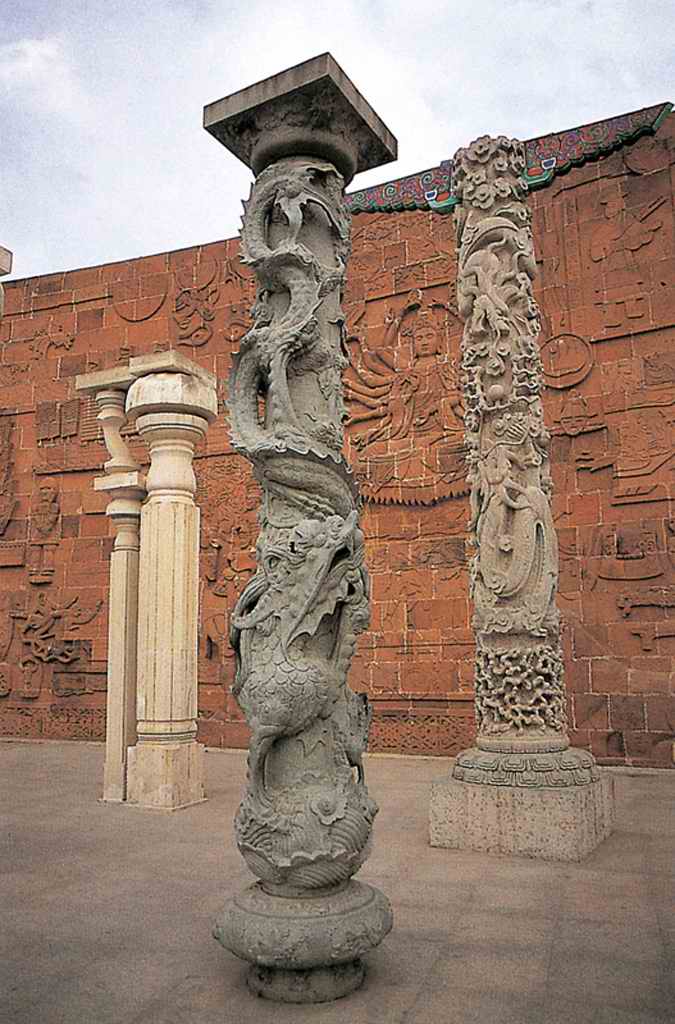 景观柱,石柱,图腾柱,文化墙,景墙
