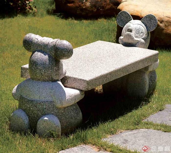 石坐凳,小品,雕塑