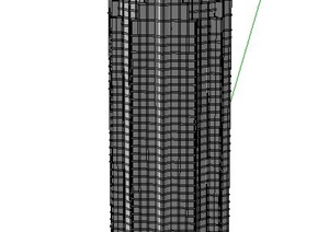 某超高层办公楼建筑设计SU(草图大师)模型