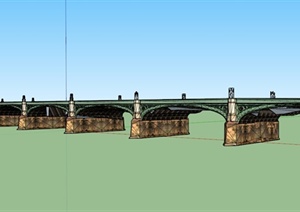 某跨海大桥建筑设计SU(草图大师)模型