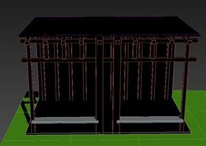 园林景观节点廊道长廊廊架设计3DMAX模型