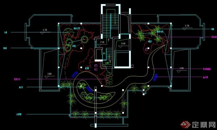 某高层屋顶花园设计CAD 方案图(1)