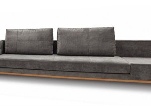 现代风格一字型沙发设计SU(草图大师)模型