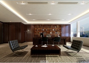 现代高层办公楼室内设计方案及效果图