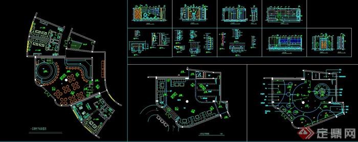 现代某娱乐空间夜总会室内装修设计CAD施工图(2)