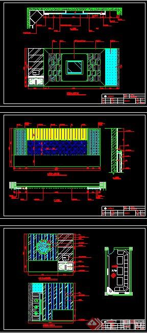 现代某娱乐空间夜总会室内装修设计CAD施工图(4)