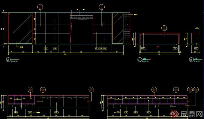 现代餐厅与包房装修设计CAD施工图(2)