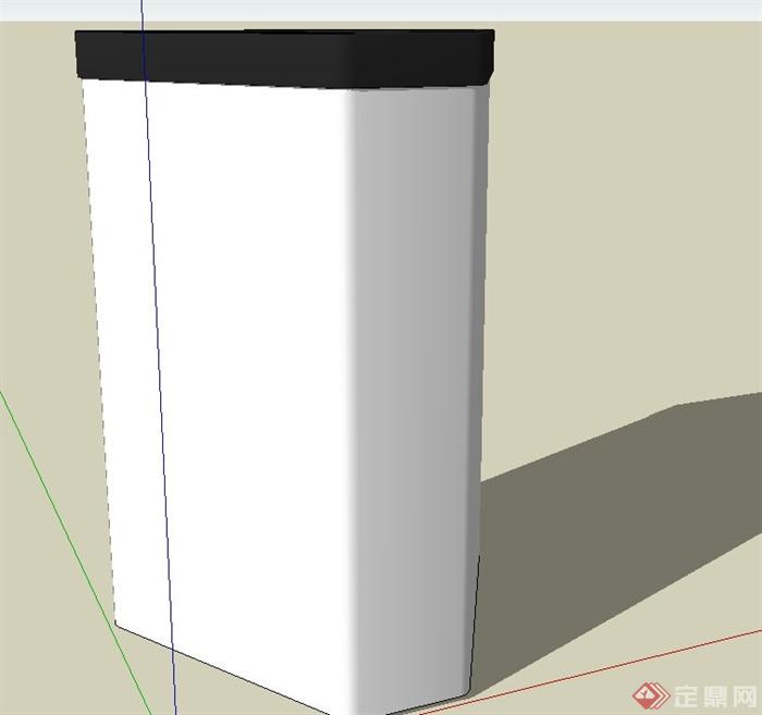 某多边形垃圾桶设计su模型(2)