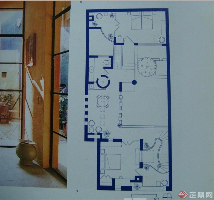 某山地单层住宅建筑室内布置JPG图(2)
