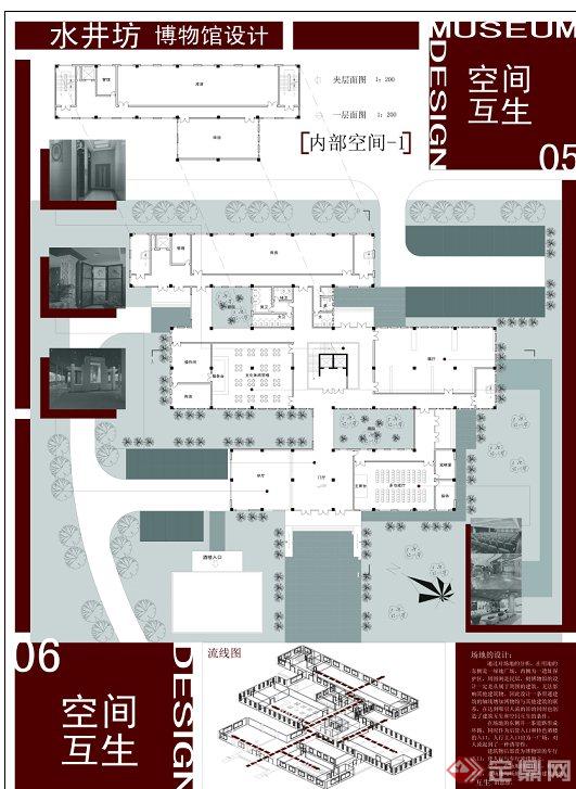 某多层博物馆建筑设计JPG与CAD方案图(1)
