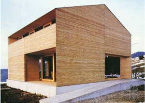 某两层木质度假别墅建筑设计JPG图