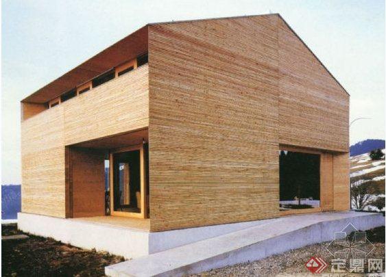 某两层木质度假别墅建筑设计JPG图(1)