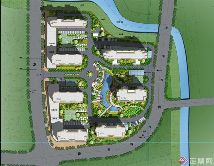某住宅区景观规划设计PSD方案图(1)