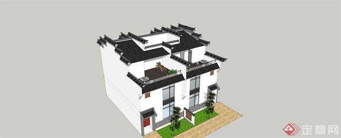 中式建筑,双排住宅