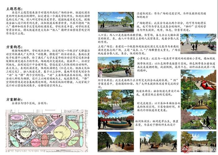 某校园广场景观规划设计SU模型+CAD图+JPG方案文本(6)
