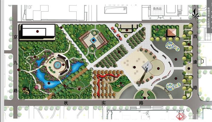 某校园广场景观规划设计SU模型+CAD图+JPG方案文本(7)