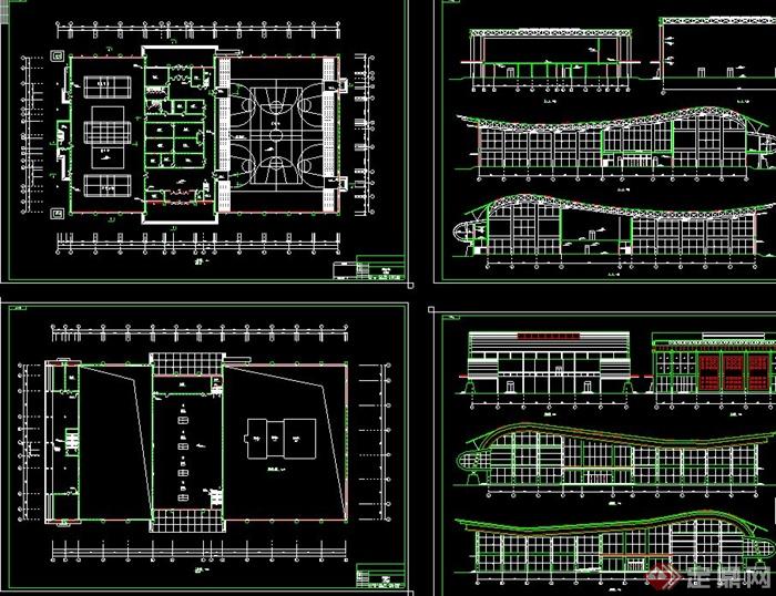 某体育馆建筑设计CAD施工图(2)