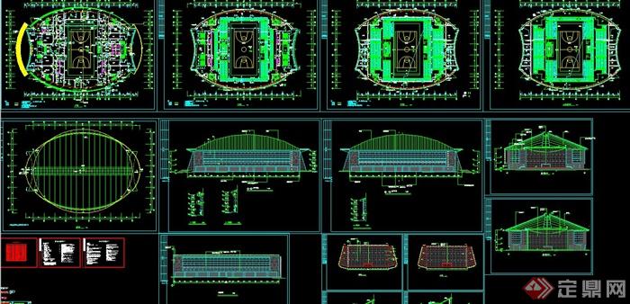 某篮球体育馆建筑设计CAD施工图(2)