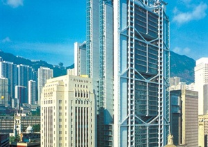现代某高层汇丰银行建筑设计JPG图