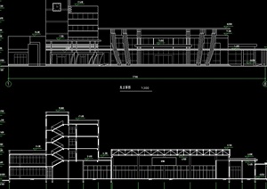 现代某多层汽车站建筑设计CAD方案图(总图)