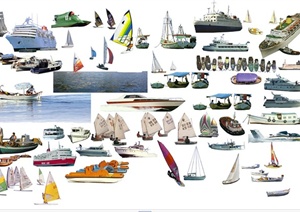 帆船、轮船PSD素材