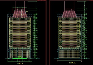 18层高楼办公建筑方案设计CAD图