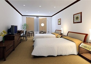 7张酒店客房室内设计效果图