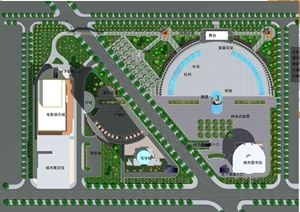 某市中心景观规划设计JPG效果图套图