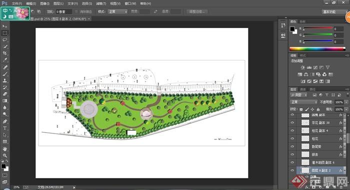 学生作业——植物园、绿地景观效果图及平面图(4)