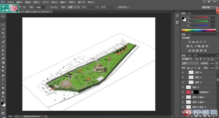 学生作业——植物园、绿地景观效果图及平面图(6)