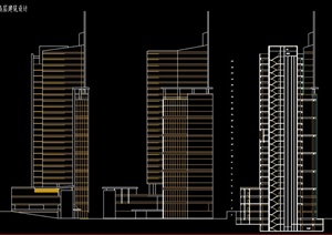 现代某高层综合办公楼建筑设计CAD图