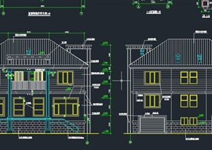 某三层坡屋顶住宅建筑建筑设计CAD施工图
