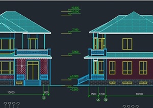 某两层砖砌住宅建筑设计CAD施工图