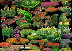多个花坛景观素材设计PSD图