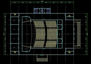 某两层报告厅建筑设计CAD平面图