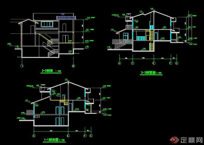 某三层单体别墅建筑设计施工图(3)