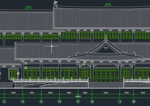 古典中式两层中医院建筑设计CAD方案图