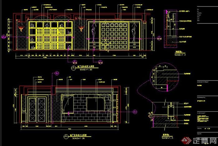 欧式三层别墅室内及庭院设计施工图(5)